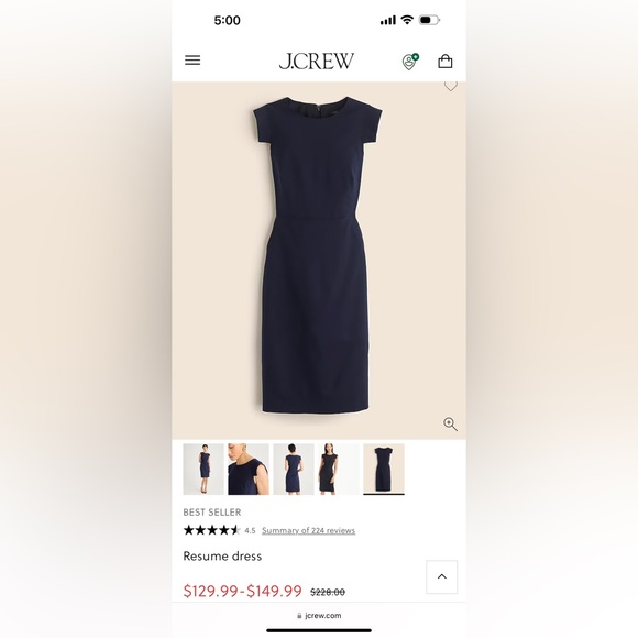 J. Crew Resume dress | Orange | Size: 8 - Picture 6 of 7